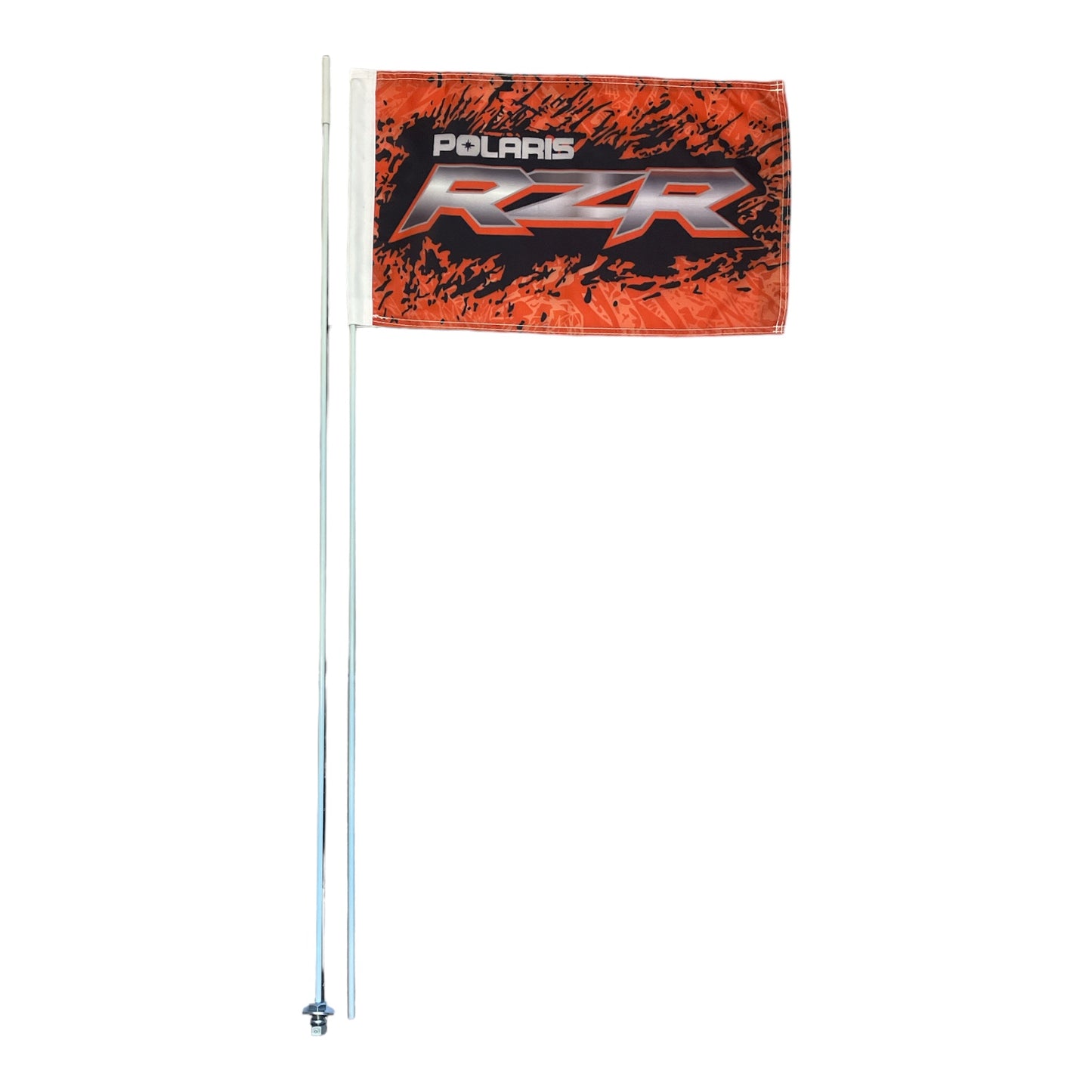 JLP 2 Part 7 Ft tall 1/4 In pole 12x19 Whip Glamis Dune Sand Sports RZR Can Am Go Kart Flag
