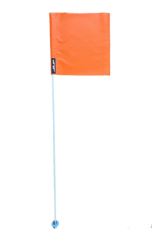 JLP 6 ft tall 1/4 In pole 12x19 Orange Square Vynil Yamaha ATV Whip Flag Can-am