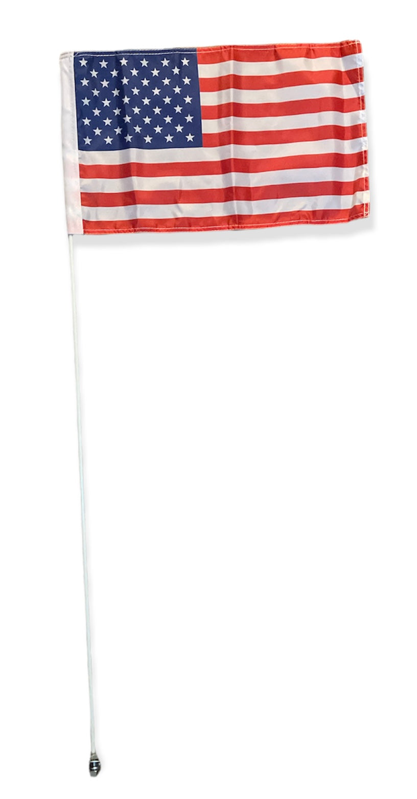 JLP Flexible 6 Ft Tall 1/4 In Pole 12x19 Whip Flag Glamis Dunes USA