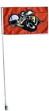 Látigo de bandera resistente de 7 pies de alto y 5/16 pulgadas JLP Polaris Scrambler Predator Sportsman Outlaw Blazer Magnum Whip Rumble Bee