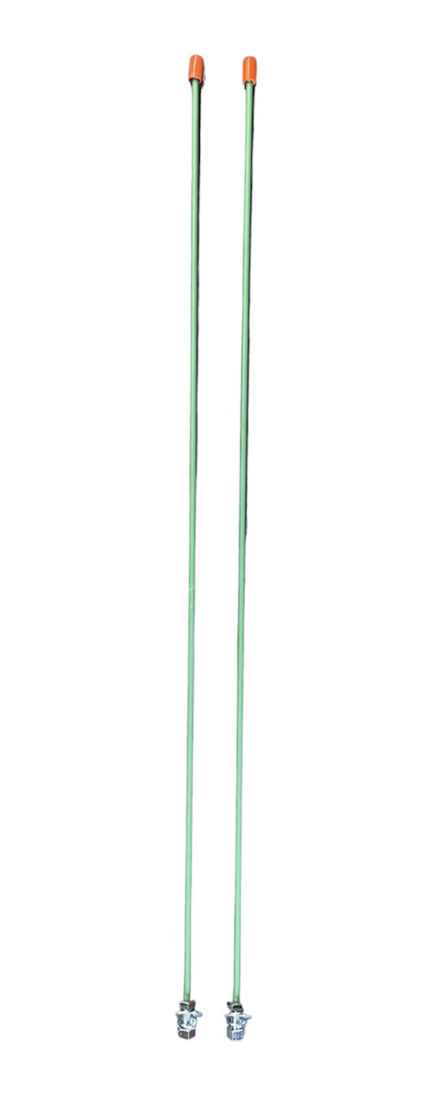 JLP 7' Foot Snow Plow Marker Green Set Polaris Ranger RZR Kawasaki Mule Teryx, Red