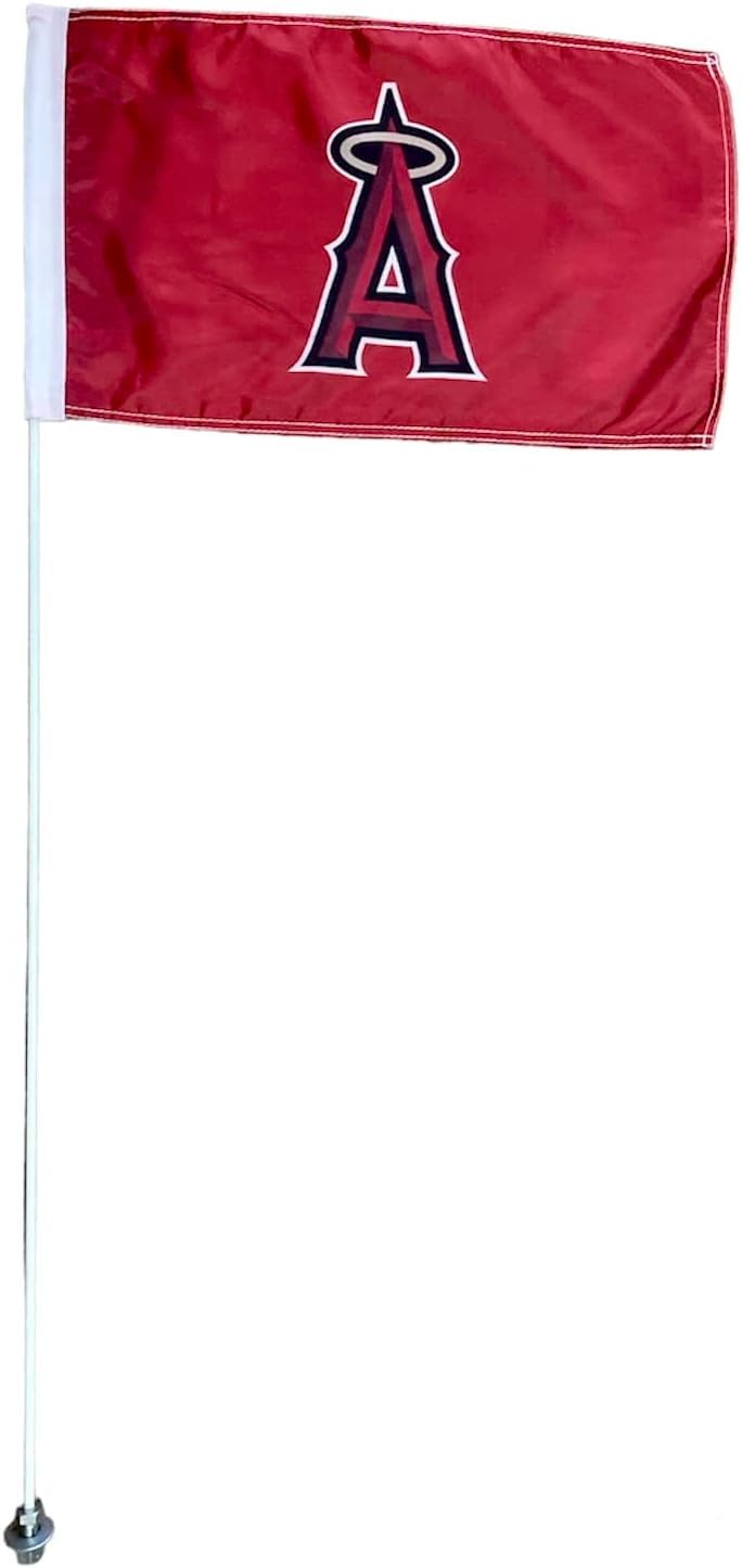 JLP 7' Foot Tall 5/16 Heavy Duty Flag Whip LTZ400 LTR450 LTZ50 LTZ90 Flag Ozark 6' Whip Can-am Angels, white
