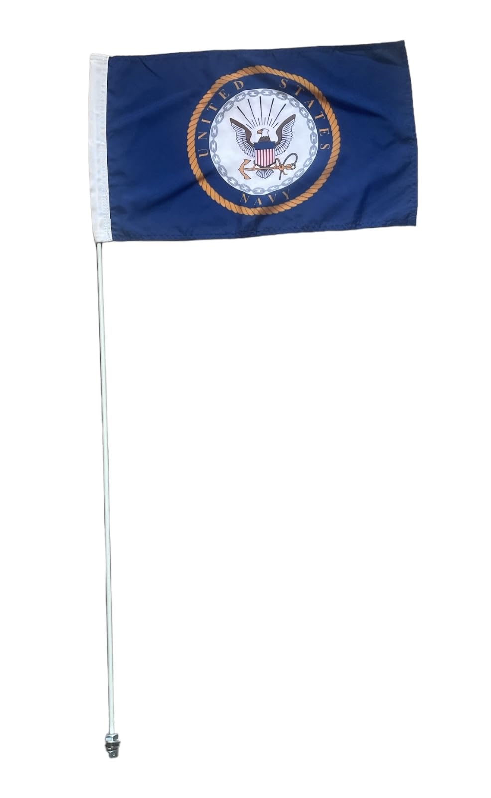 JLP 7' Foot Tall 5/16 Heavy Duty Flag Whip Wildcat Razr Teryx Rhino Big Red Mule ATV Whip RZR Flag Glamis Can-am Navy, white