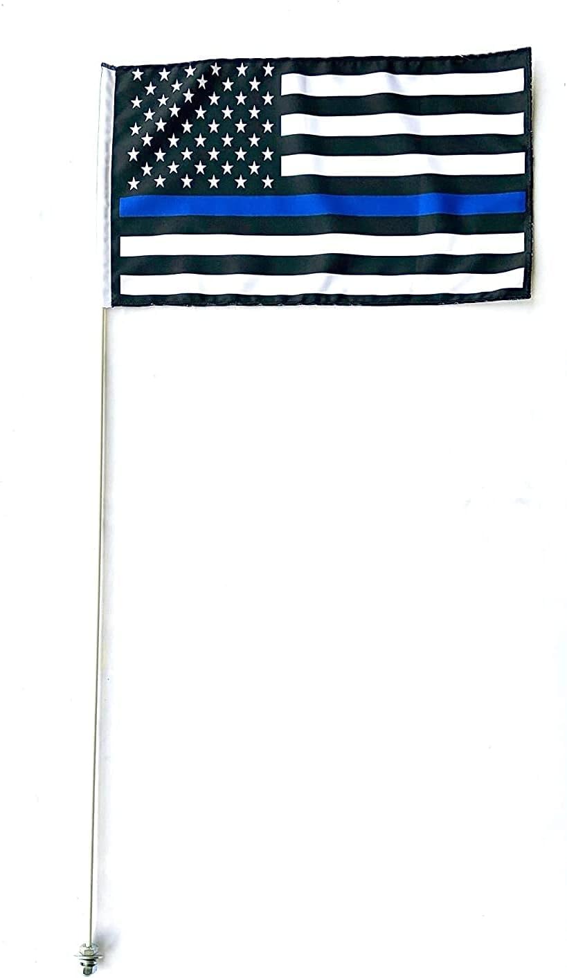 JLP 7' Foot Tall 5/16 Heavy Duty Flag Whip LTZ400 LTR450 LTZ50 LTZ90 Flag Ozark Whip Can-am USA Blue Line Support Police, white