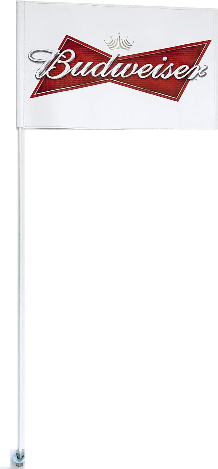 JLP 7' Foot Tall 5/16 Heavy Duty Flag Whip LLTZ400 LTR450 LTZ50 LTZ90 Flag Ozark Whip Can-am Bud, white