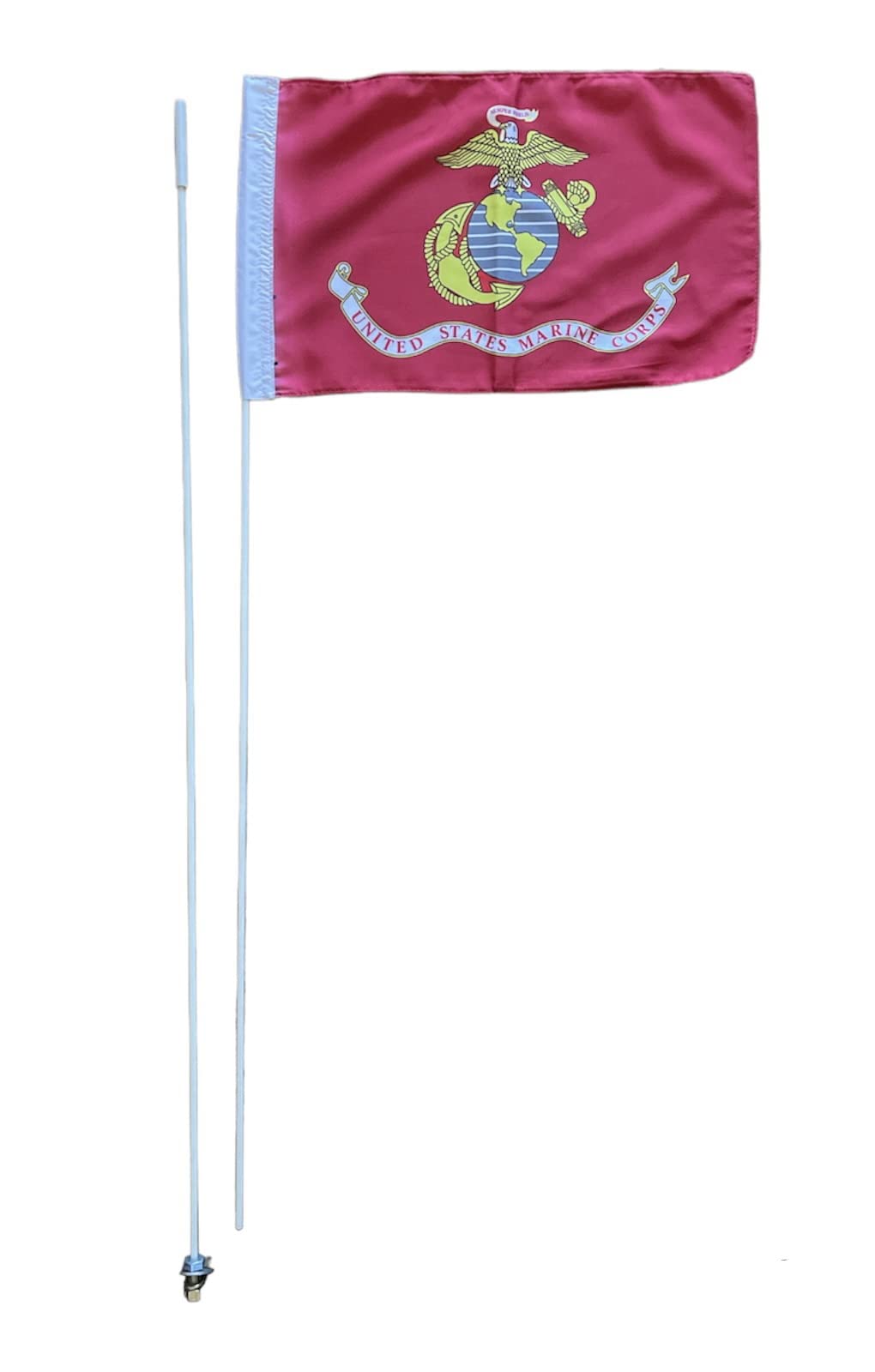 JLP Suzuki Kawasaki Yamaha Polaris 2 Part 7' ATV Whip Flag Army, black