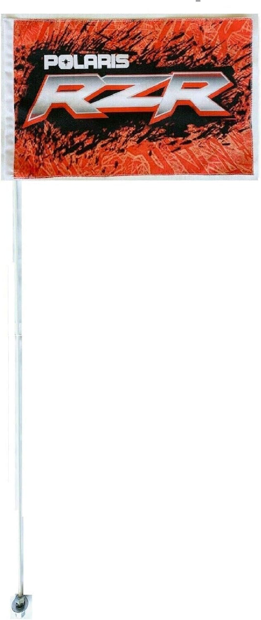 Látigo de bandera resistente de 7 pies de alto, 5/16 pulgadas, JLP Wildcat, Razr, Teryx, Rhino, Big Red Mule, ATV, RZR Flag, Glamis, Can-am, RZR, blanco