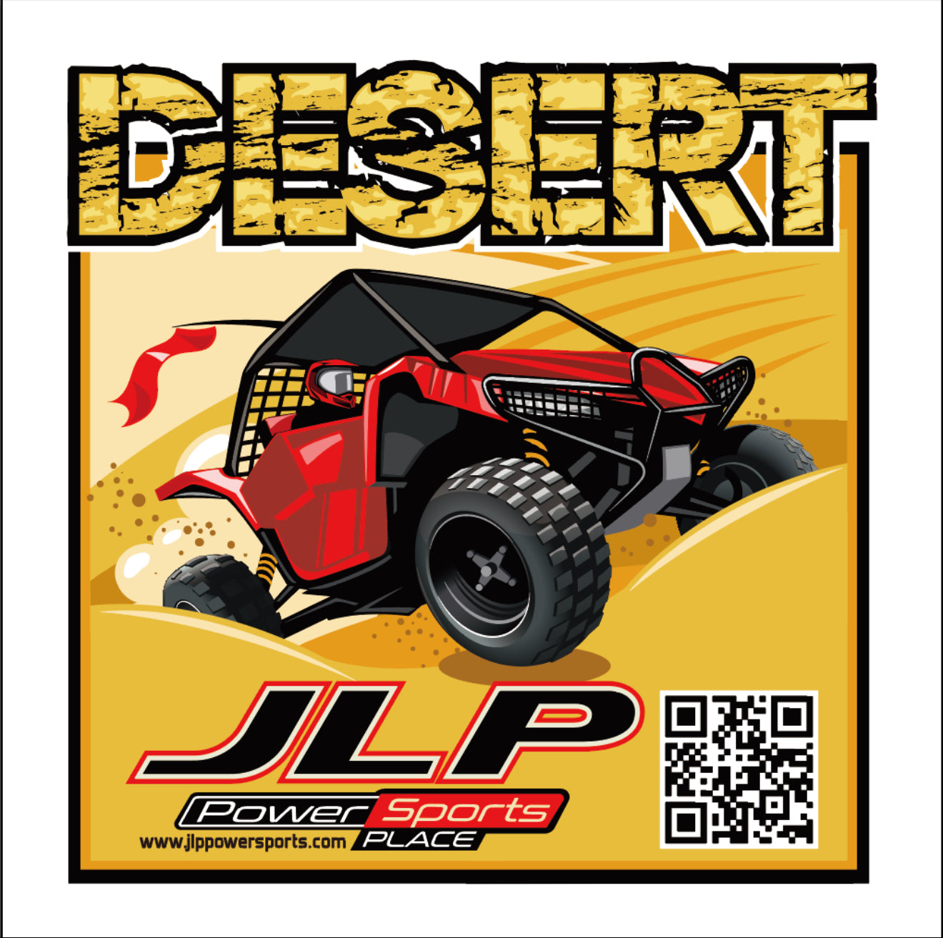 JLP 6 ft tall 1/4 In pole 12x19 Orange Square Vynil Yamaha ATV Whip Flag Can-am