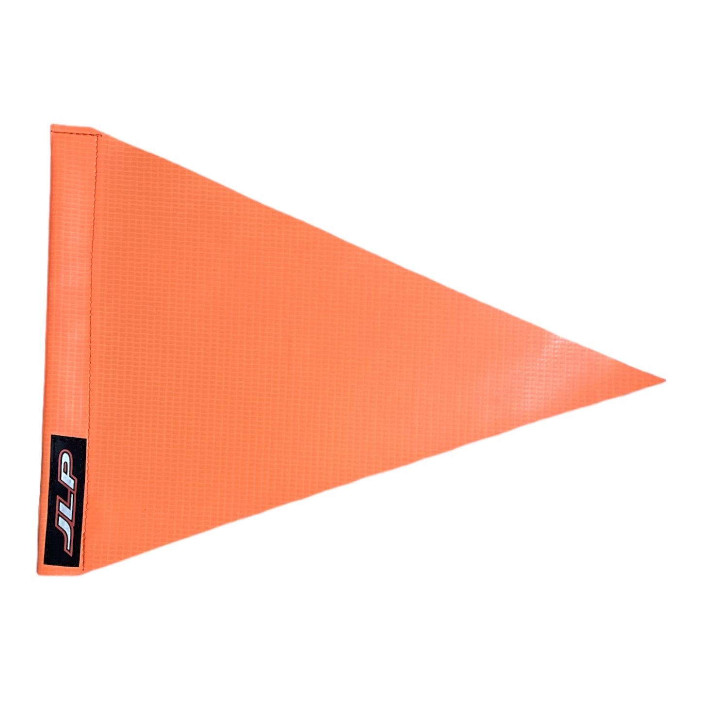 JLP 3.5 Ft Tall 1/4 In Pole 15x10  Heavy Duty Ride Park Approved Wind Resistant Nylon Triangle Fluorescent Orange Flag