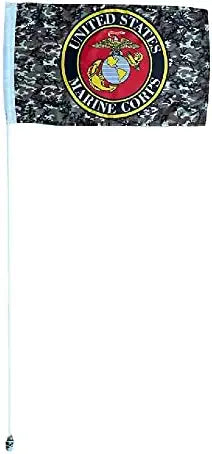 Bandera tipo látigo para vehículos todo terreno Wildcat Rhino Big Red Mule de 3,5 pies Glamis Can-am Cuerpo de Marines de los Estados Unidos