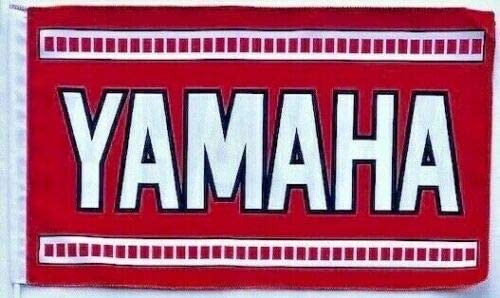 JLP 3.5 Ft Tall 1/4 In Pole 12x19 Yamaha Red Flexible ATV Whip Flag Glamis Dunes