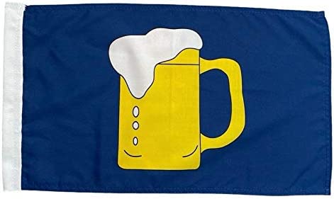 JLP Dodge Plymouth Pontiac AMC Oldsmobile Flag Beer Mug