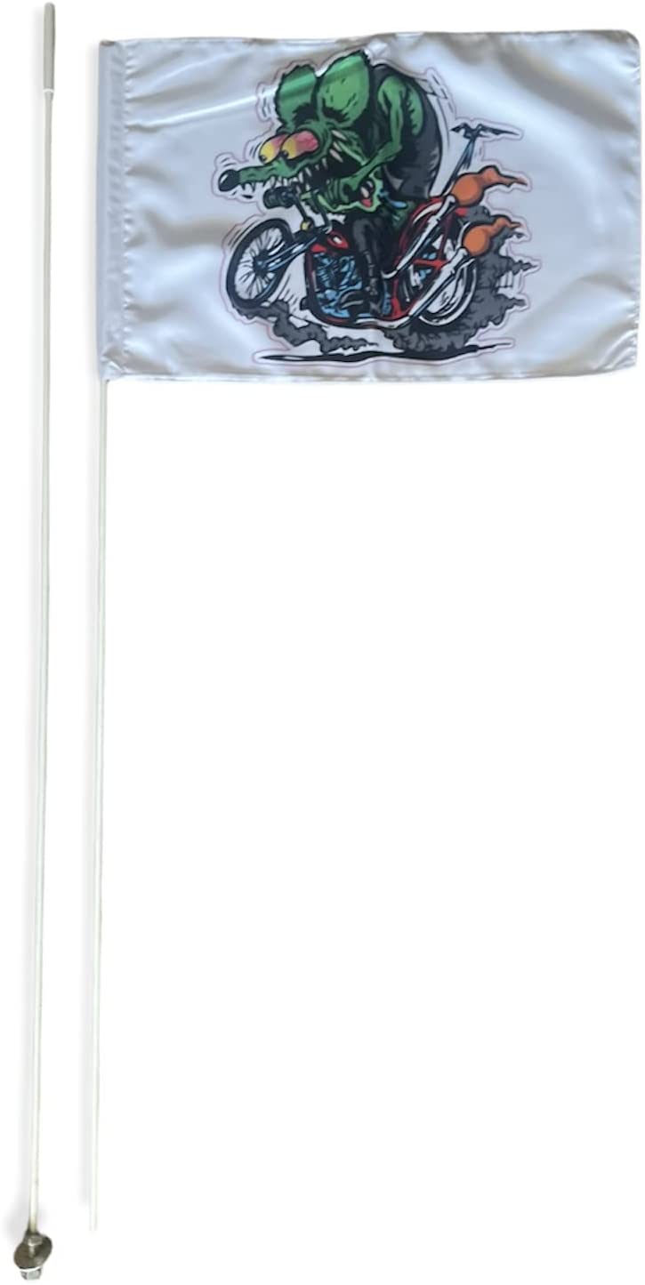 Can Am Maverick X3 Polaris RZR Yamaha YXZ1000 2 Part 7' Whip Flag Ratfink