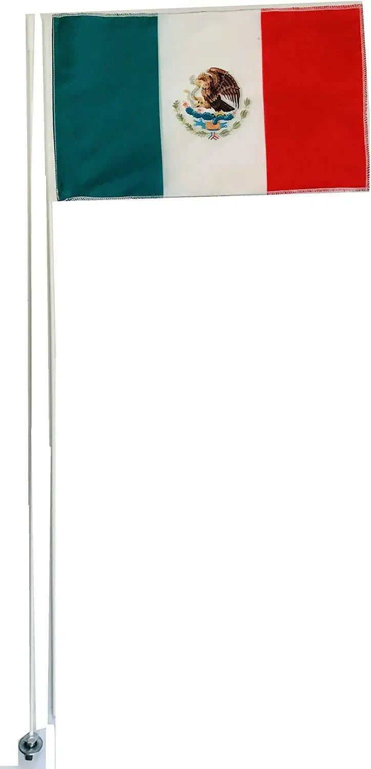JLP 2 Part 7 Ft tall 1/4 in ple 12x19 RXR Can-Am Whip Flag Mexico