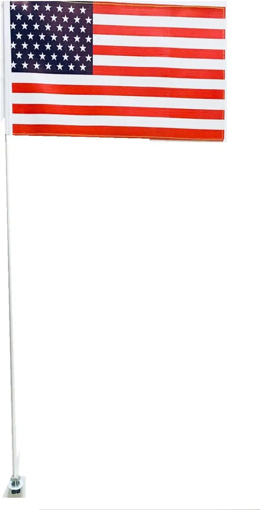 JLP 3.5 Ft Tall 1/4 In Pole 12x19 United States Flag USA America
