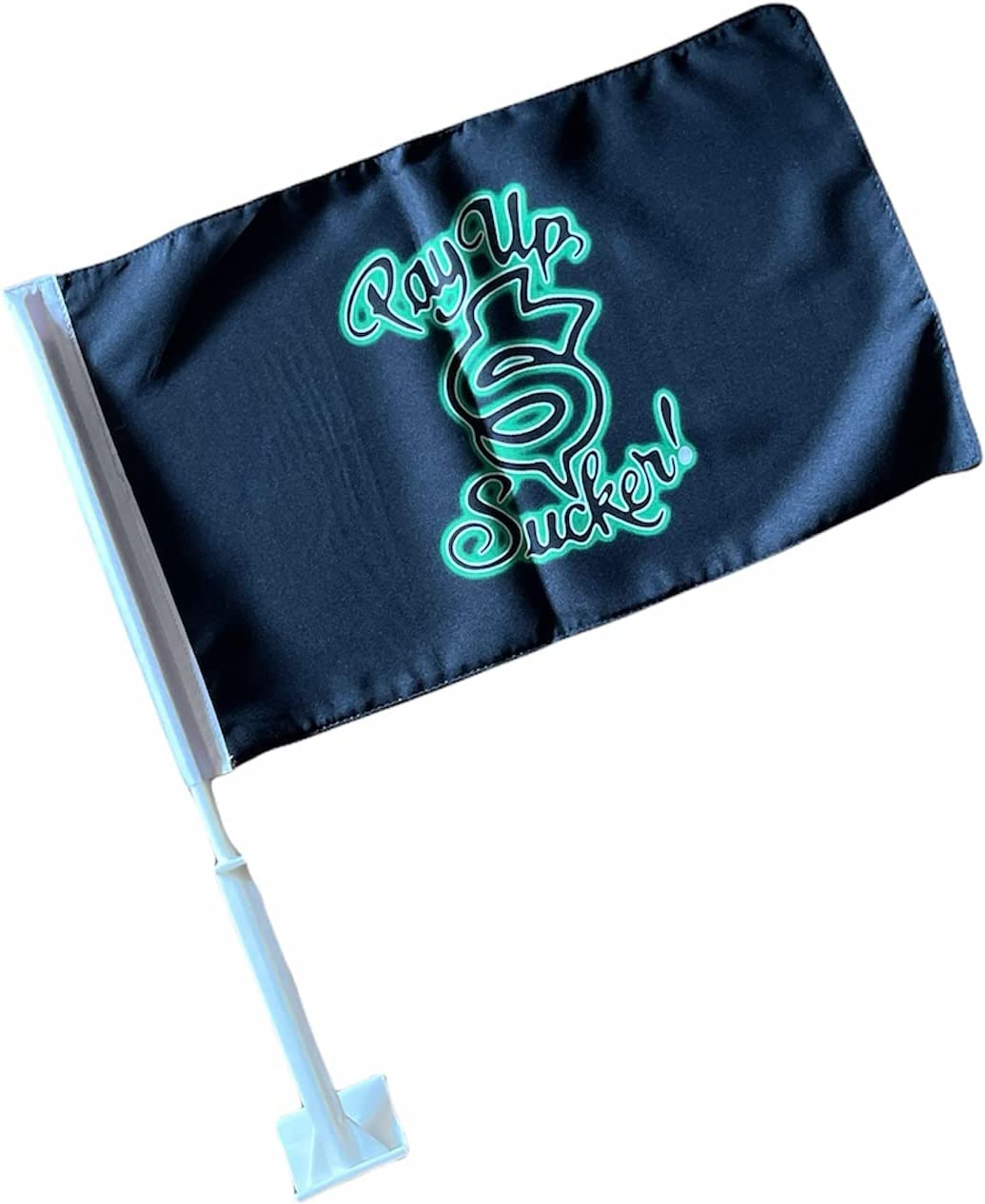 Car Window Clip on Flag Superman Pay Up