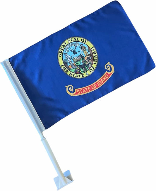 Car Window Clip on Flag Idaho