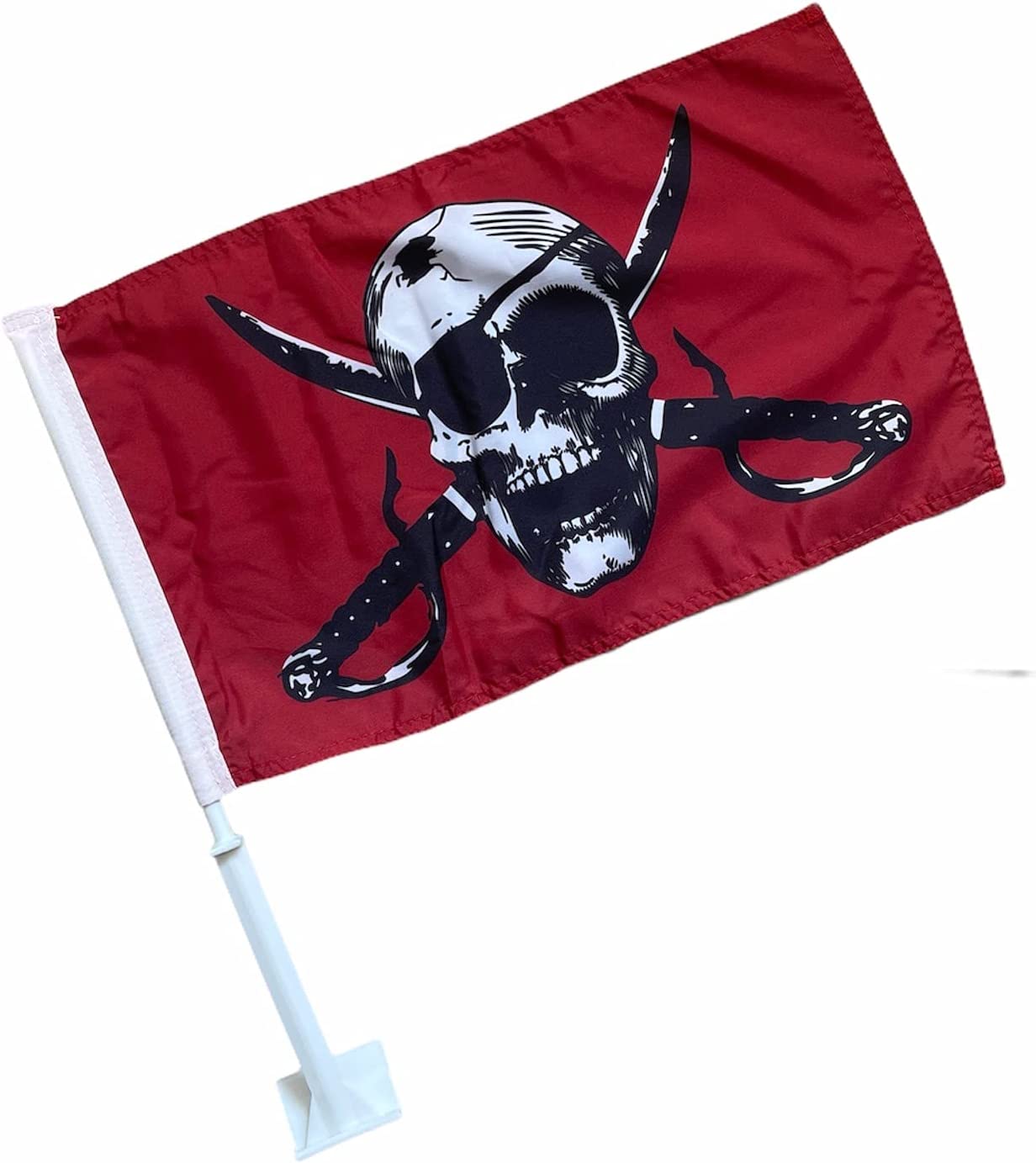 Bandera pirata roja con clip para Silverado S10, Blazer, Tahoe, Suburban, GMC Sierra