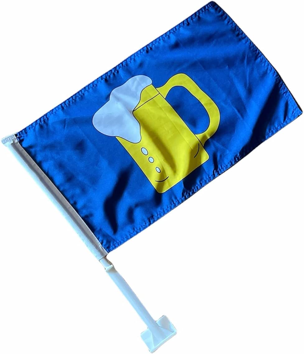 Ford F150 F250 F350 Ranger Bronco Window Clip On Flag Beer Mug