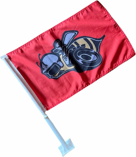 Ford F150 F250 F350 Ranger Bronco Window Clip On Flag Dodge Rumblebee Rumble bee