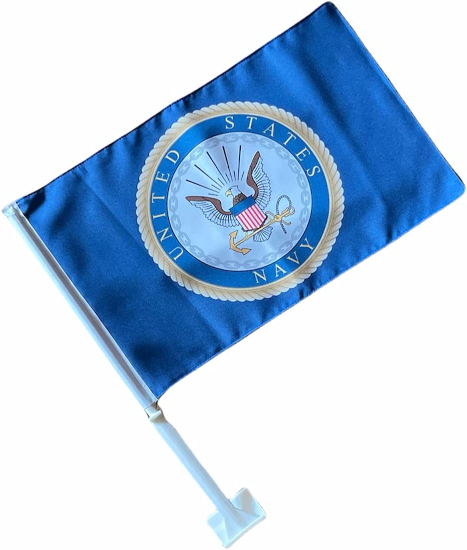 Car Window Clip on Flag United States Navy