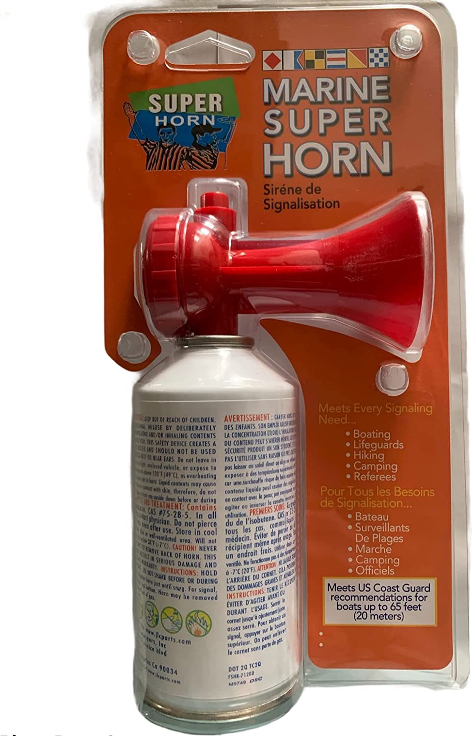 BOAT MARINE Safety Sports HAND HELD AIR HORN JLP Large 8oz up to Mile range USCG