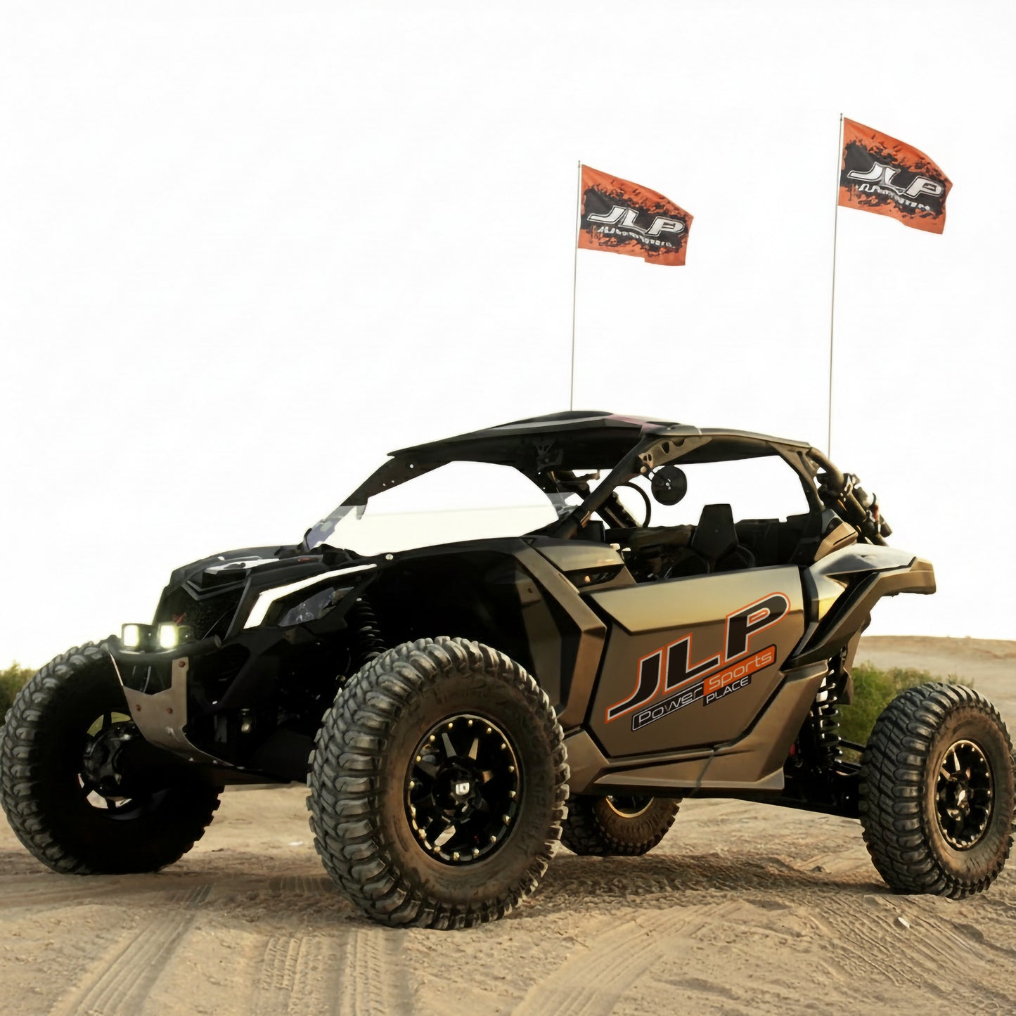 JLP 6 Ft Tall 1/4 In Pole 19x12 In Flag Whip ATV UTV Desert Sports Air Force Corp