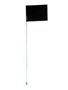 JLP 7' Foot Tall 5/16 Heavy Duty Flag Whip Silverado Sierra Raptor Tacoma Tundra Flexible RZR ATV Can-am Safety Black Square, white