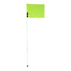 JLP - Látigo de bandera resistente de 7 pies de alto y 5/16 pulgadas para Silverado, Sierra, Raptor, Tacoma, Tundra, RZR, ATV, Can-am, cuadrado de seguridad amarillo neón, blanco