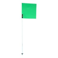 7' Foot Tall 5/16 Heavy Duty Flag Whip Silverado Sierra Raptor Tacoma Tundra Flexible ATV Can-am Safety Neon Green Square