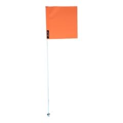 JLP 7' Foot Tall 5/16 Heavy Duty Flag Whip Silverado Sierra Raptor Tacoma Tundra Flexible ATV Can-am Safety Orange Square, white