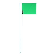 Bandera tipo látigo flexible de 2 partes de 7 pies para Silverado, Sierra, Raptor, Tundra, Can-am, RZR, verde neón