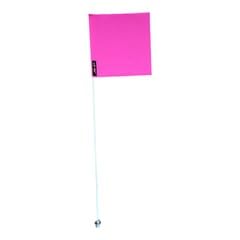 JLP 7' Foot Tall 5/16 Heavy Duty Flag Whip Suzuki Kawasaki Yamaha Polaris ATV Whip Flag RZR Can-am Pink Square, white