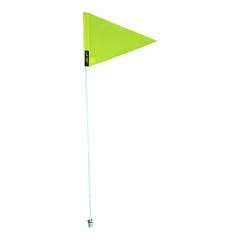 JLP 7' Foot Tall 5/16 Heavy Duty Flag Whip Silverado Sierra Raptor Tacoma Tundra Flexible ATV Can-am Safety Neon Yellow, white