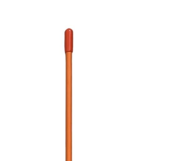 Marcador para quitanieves individual resistente de 1,83 m de alto y 1/4" de JLP con soporte de palanquilla para guías, marcadores de borde, postes de limpieza reutilizables, color naranja