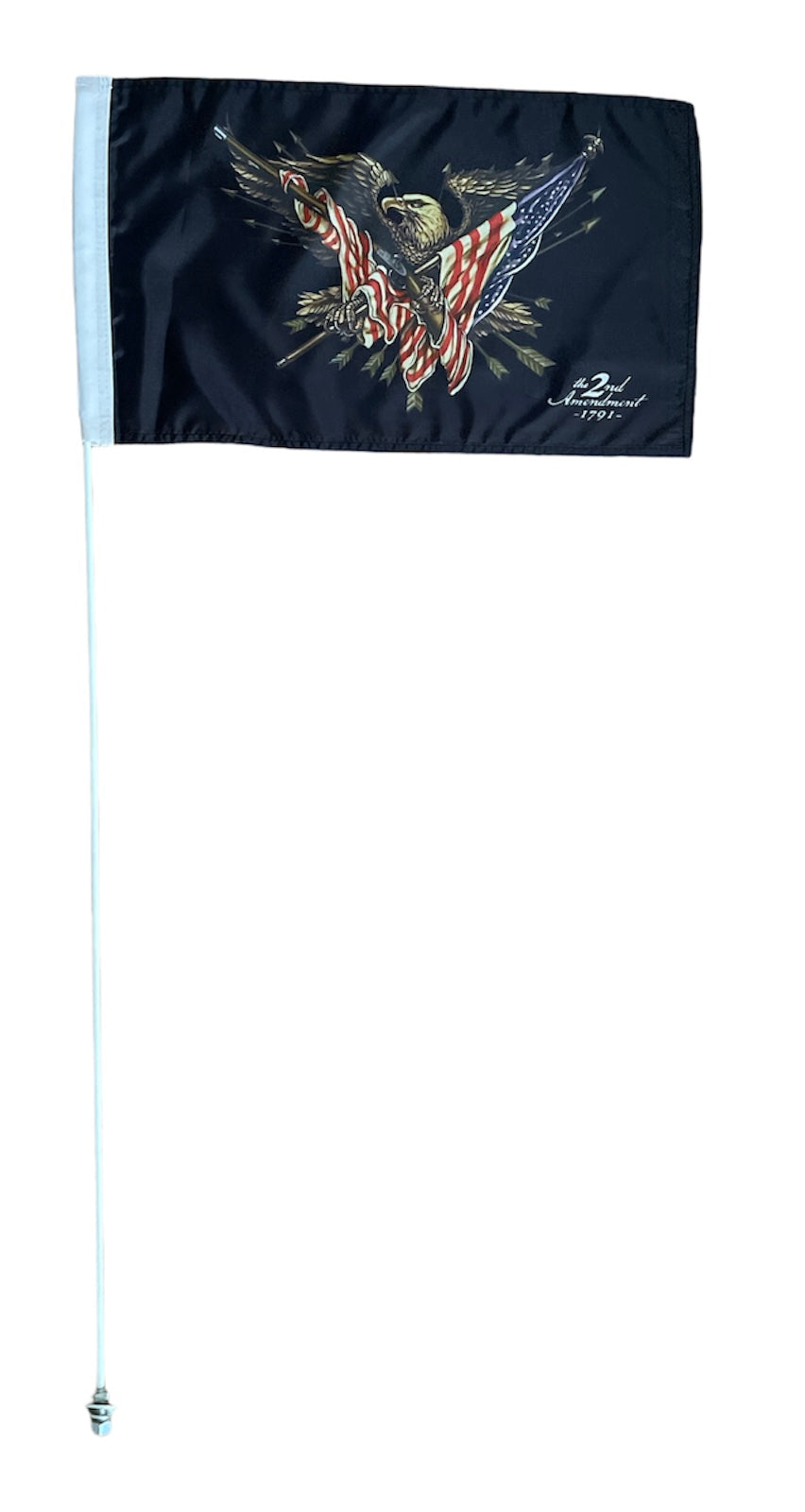 Bandera tipo látigo para vehículos todo terreno Wildcat Rhino Big Red Mule de 3,5 pies Glamis Can-am The 2nd Ammendment