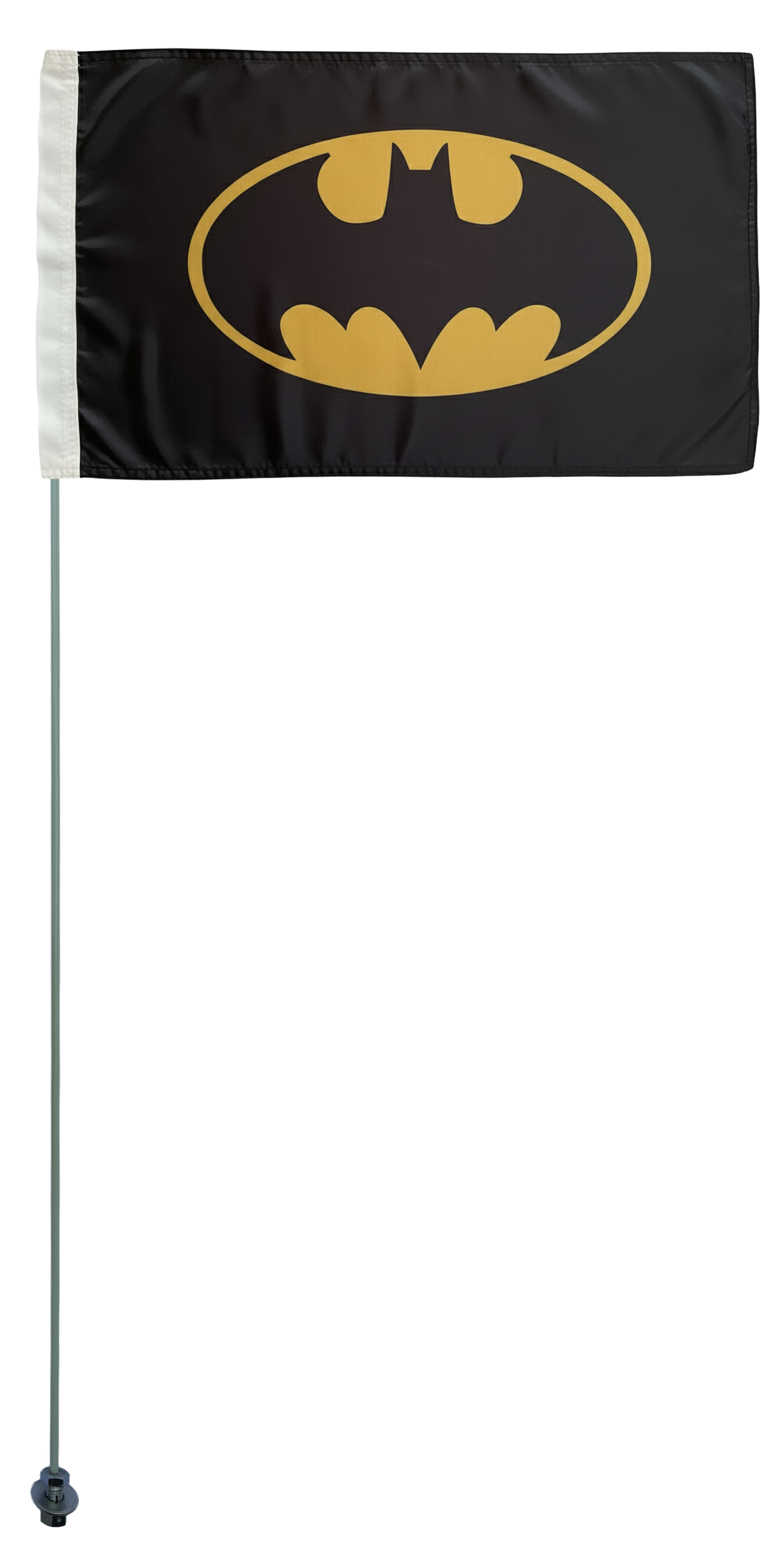 JLP 6 Ft Tall 1/4 In Pole 19x12 In Flag Whip Mudding Mud Sports Batman
