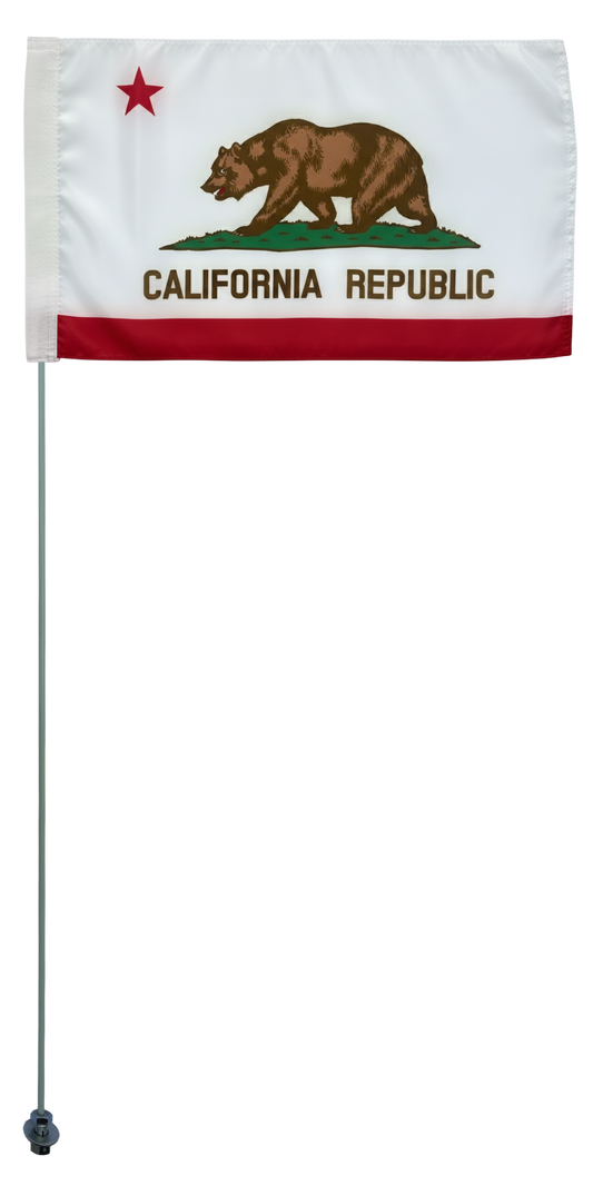 Bandera tipo látigo para vehículos todo terreno JLP Wildcat CA Rhino Big Red Mule de 6 pies, resistente y duradera