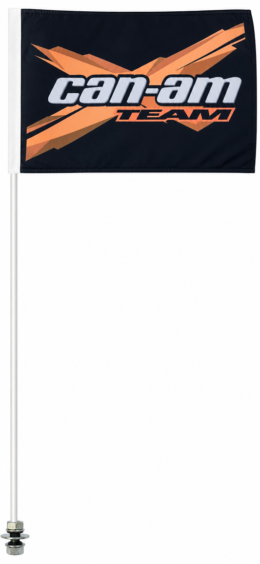 Bandera tipo látigo para vehículos todo terreno Canam Can Am Maverick X3 Polaris RZR de 3,5 pies Bandera resistente color naranja Glamis