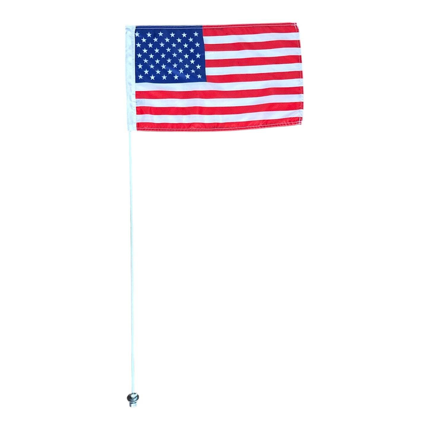 JLP 6 Ft Tall 1/4 In Pole 19x12 Whip Flag USA Made In America