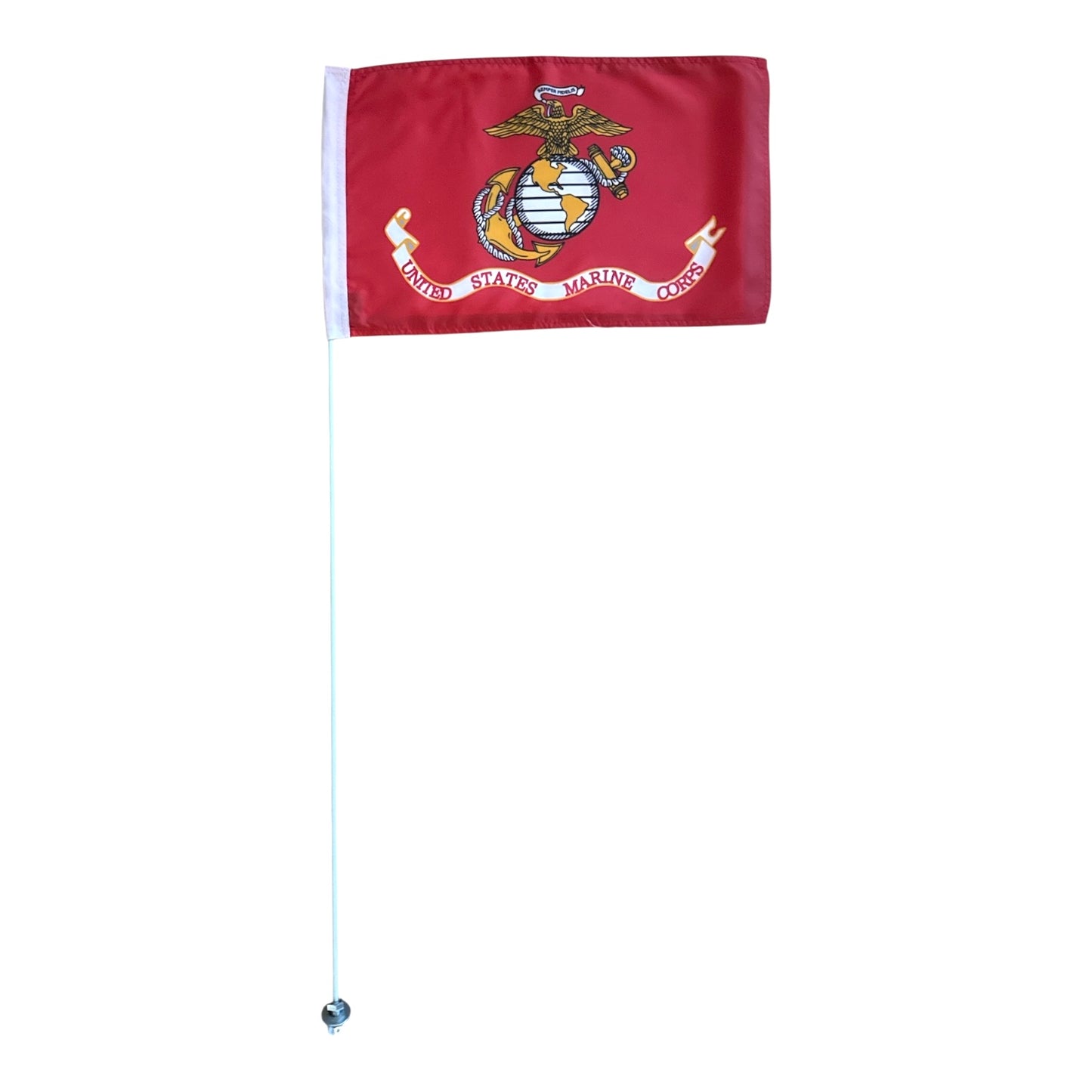 JLP 3.5 Ft Tall 1/4 in Pole 19x12 In Flag Whip Flexible ATV Glamis Dunes Marines