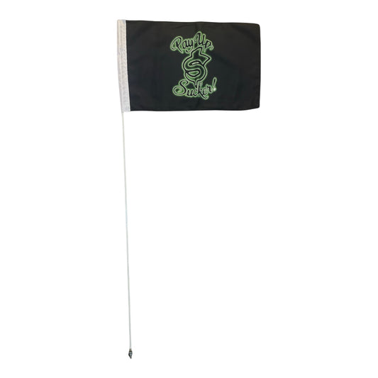 JLP 3.5 Ft Tall 1/4 In Pole 19x12 In Flag Whip Pay Up Sucker ATV
