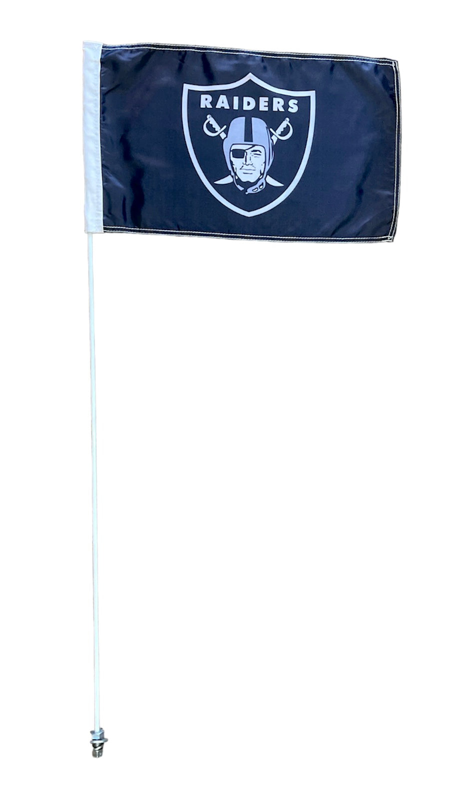 JLP 3.5 Ft tall 1/4 In Pole 19x12 In Flag Whip ATV Desert Off Road Sports Raiders Nation