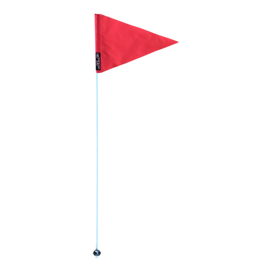 JLP 6 Ft Tall 1/4 In Pole 15x10 Vinyl Red Flag ATV Whip Flag Glamis Mudding Sand Desert Sports