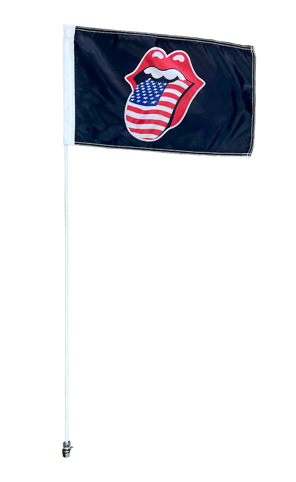 JLP 6-Ft Tall 1/4 Pole 19x12 In Flag Whip Off-Road ATV Glamis Sand Dunes GO-Kart Rolling Stone USA