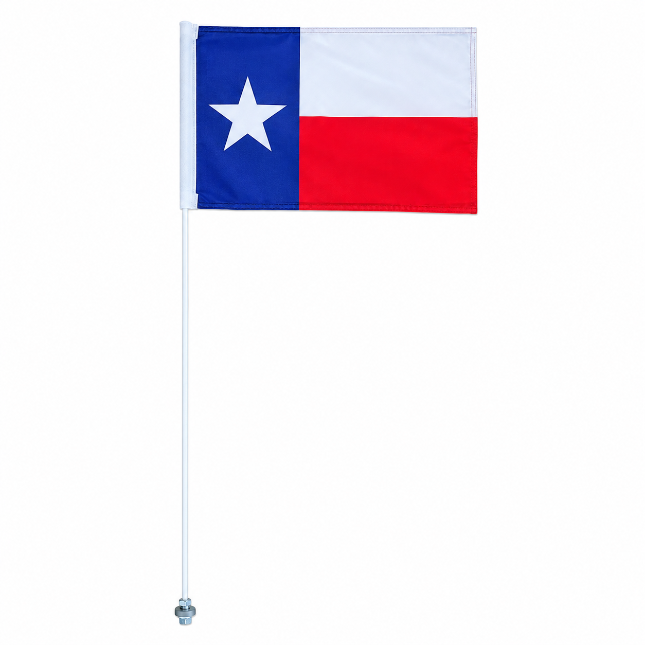 JLP 6 Ft Tall 1/4 In Pole 19x12 In Flag Whip ATV Texas