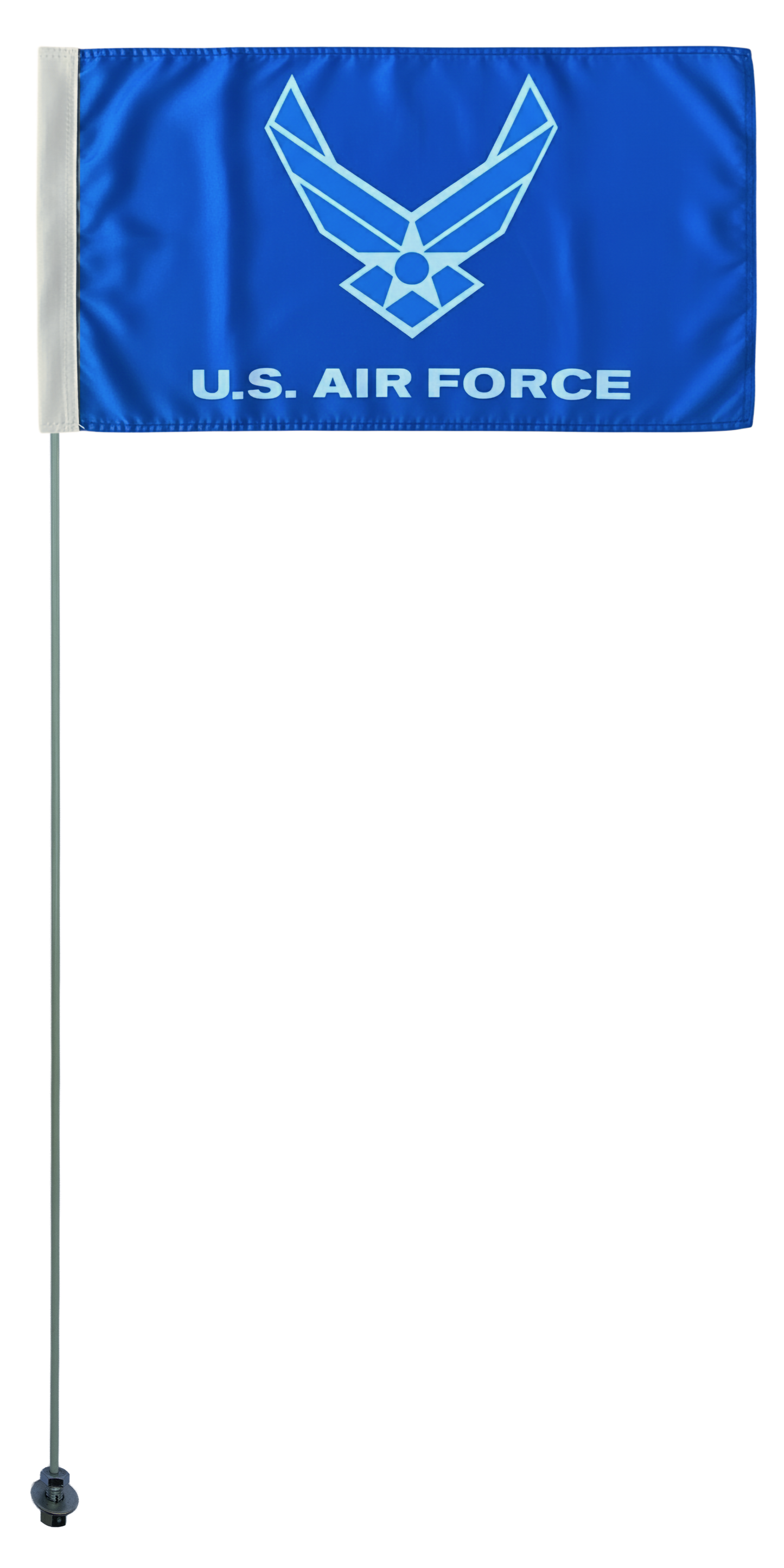 JLP 6 Ft Tall 1/4 In Pole 19x12 In Flag Whip ATV UTV Desert Sports Air Force Corp