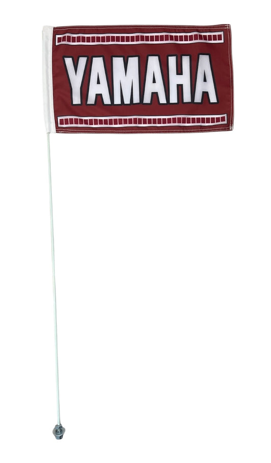 JLP 3.5 Ft Tall 1/4 In Pole 12x19 Yamaha Red Flexible ATV Whip Flag Glamis Dunes