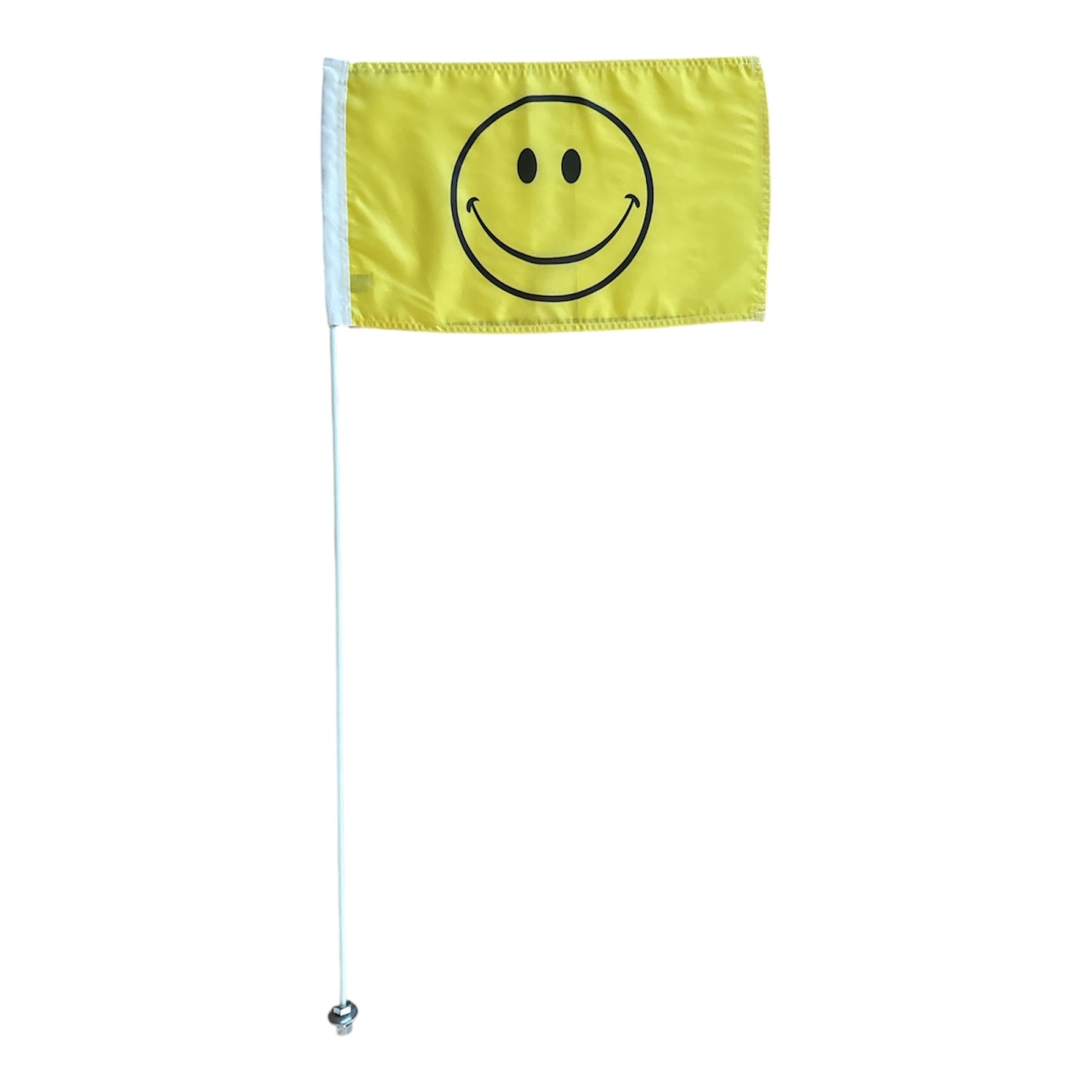 JLP 3.5 Ft TAll 1/4 In Pole 19x12 In Flag Whip Yellow Smile
