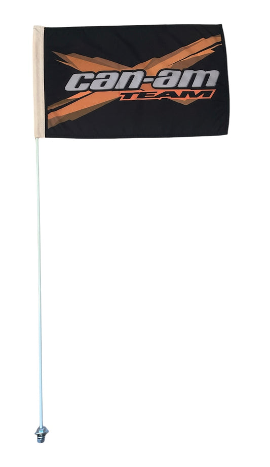 JLP 3.5 Ft Tall 1/4 In pole 12x19 Razor Flag Polaris ATV Off Road Sports